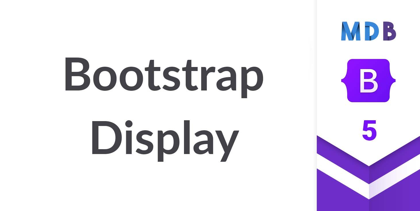 MDBootstrap's tweet card. Responsive display utility allows toggling the display value of the element. It is an easy way to control visibility of an element in Bootstrap 5.