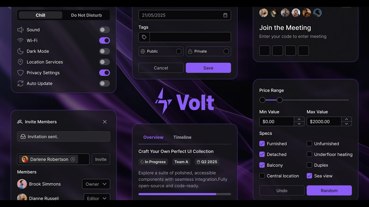 JediPixels's tweet card. Introducing Volt UI Component Library