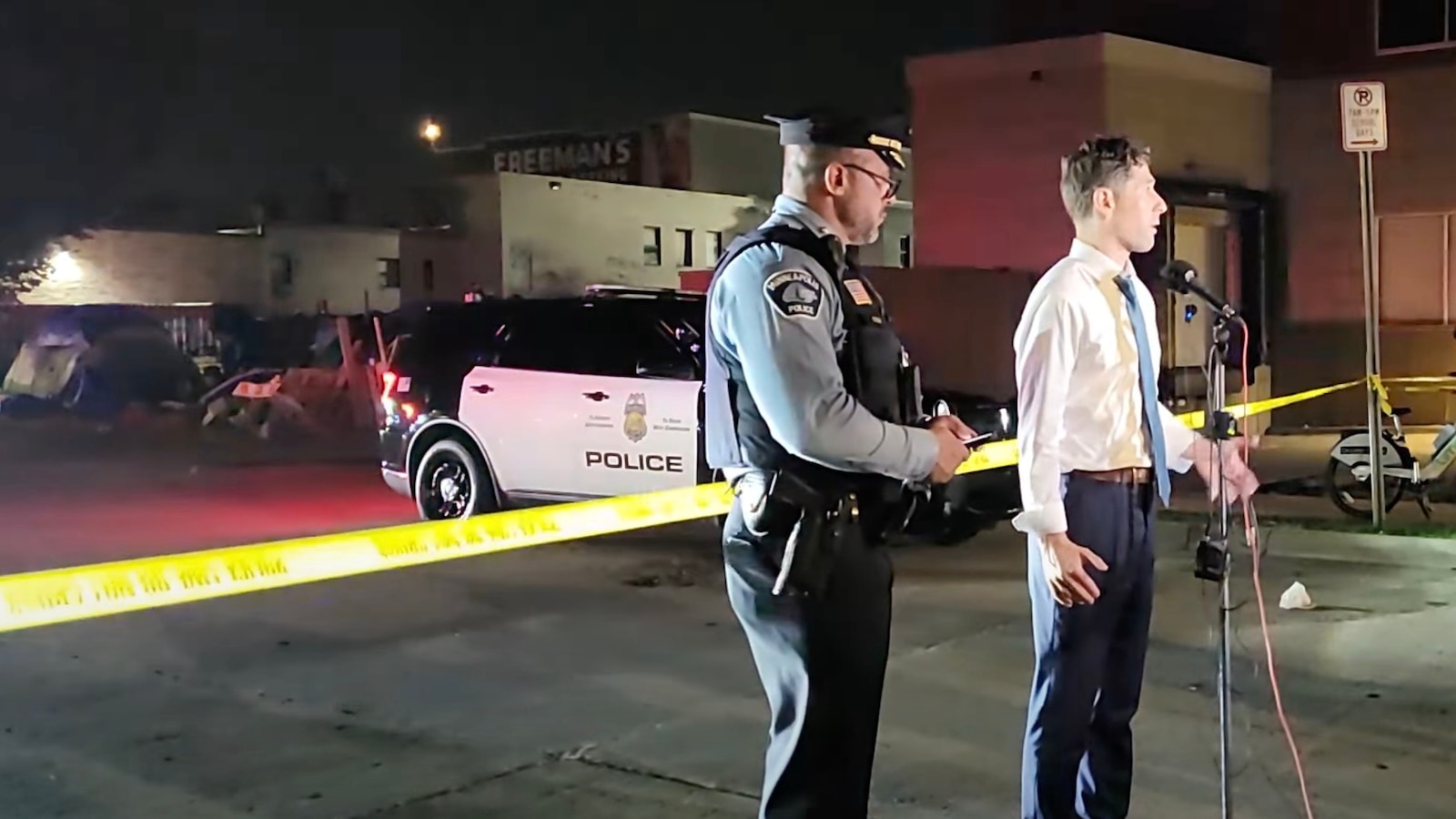 ABC's tweet card. At least 13 people have been wounded, five critically, in two shootings that erupted over a span of 12 hours at homeless encampments in Minneapolis.