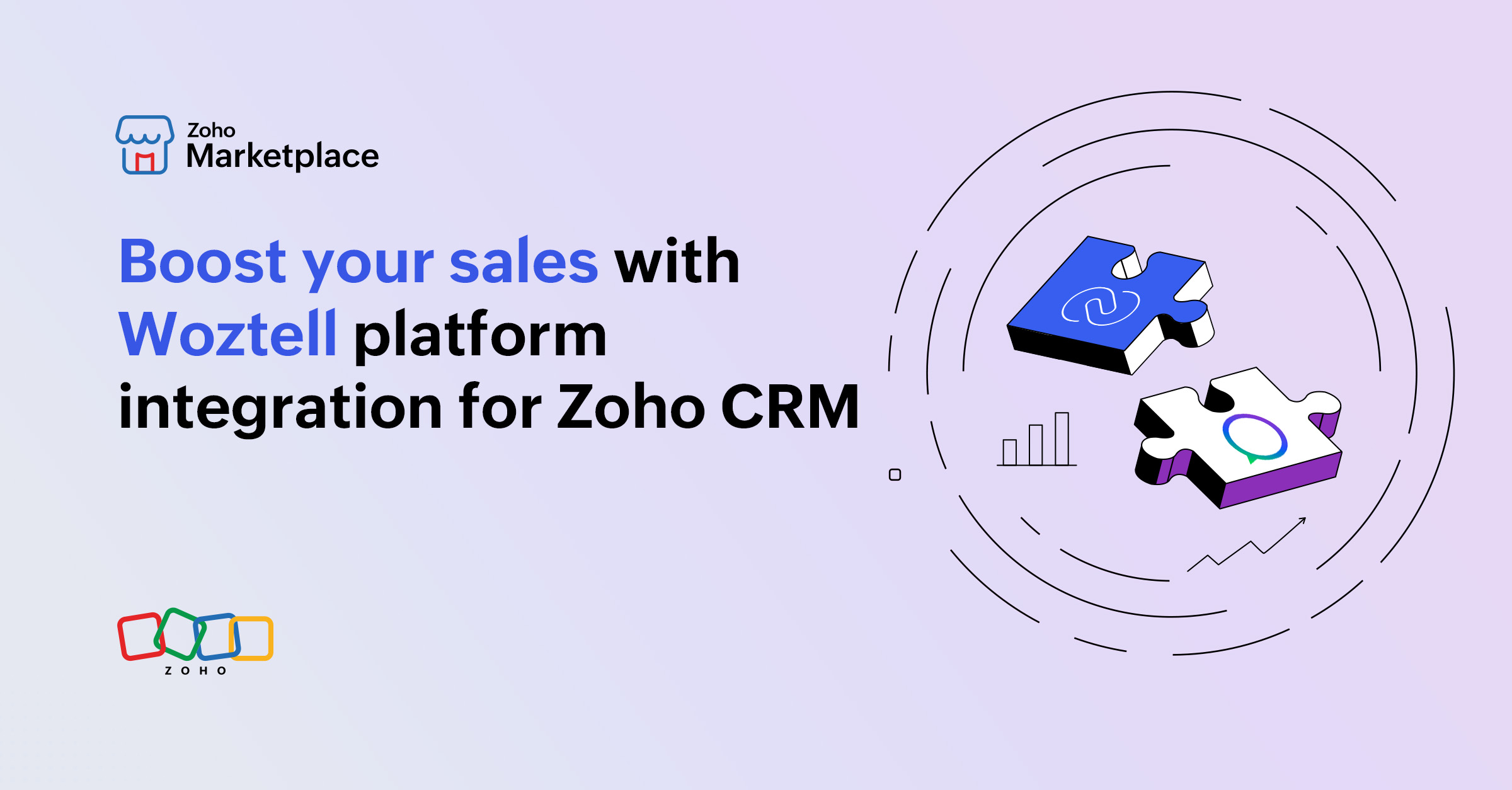 woztell's tweet card. The Woztell platform integration for Zoho CRM help businesses streamline their communication channels and boost their sales. By using this integration, businesses can overcome common challenges,...