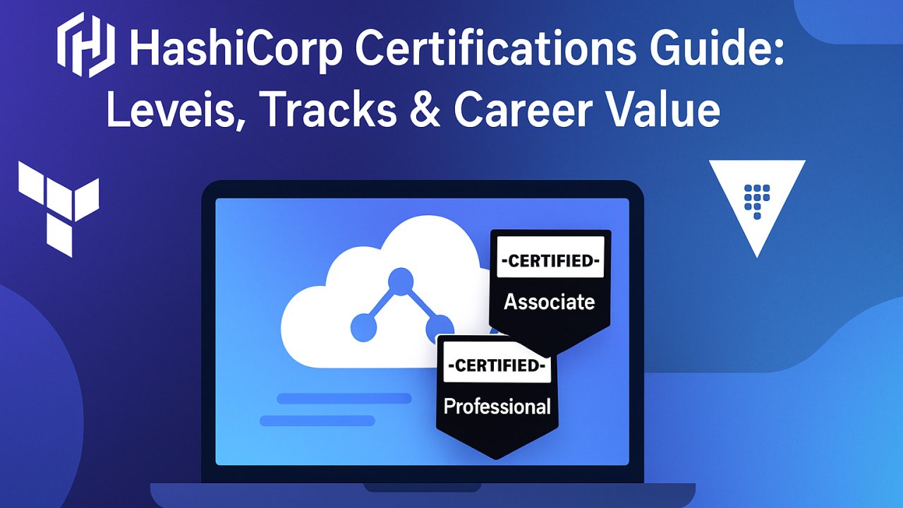 VM_Exam's tweet card. Explore HashiCorp certifications for Terraform, Vault, and Consul. This guide covers associate and professional levels, exam costs, and preparation tips to boos