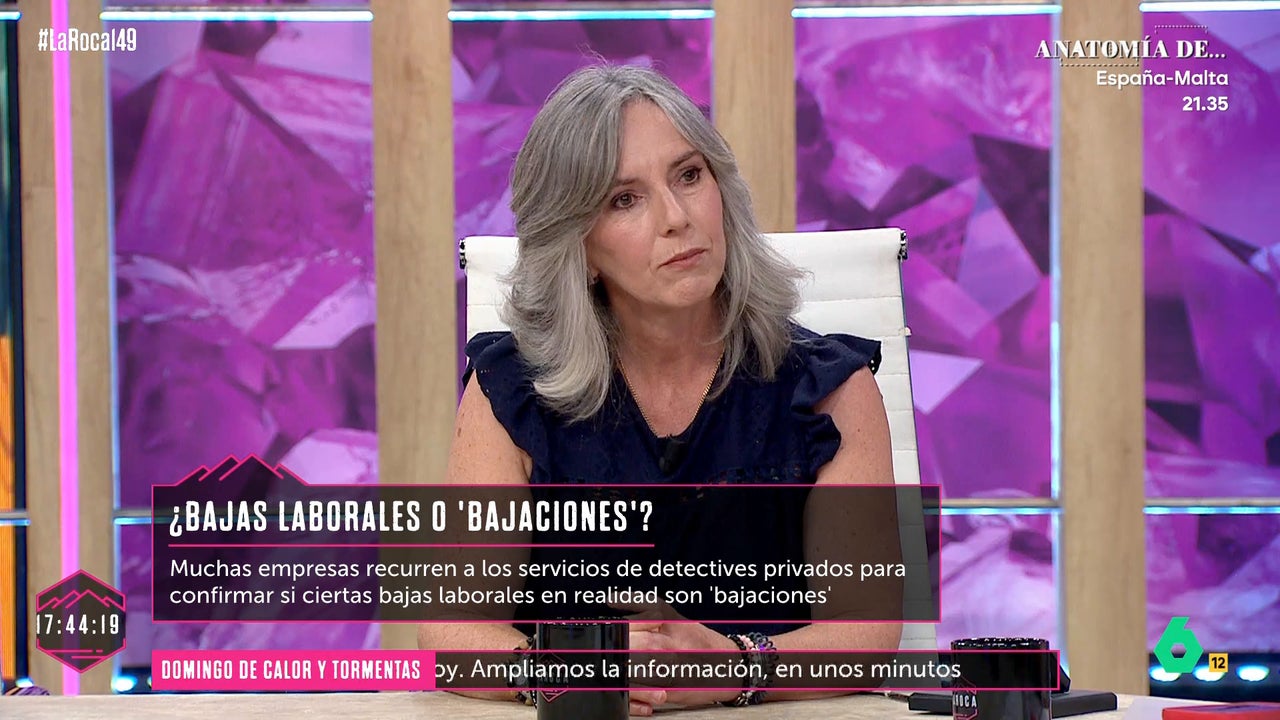 LaRocaLaSexta's tweet card. 'El caso más frecuente es cuando una persona está con una baja y está trabajando en otra cosa, normalmente en B', explica la detective sobre las incapacidades fraudulentas en La Roca.