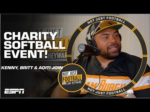 CamHeyward's tweet card. Cam’s Charity Softball Event with Kenny Pickett, Britt Baker & Aditi...