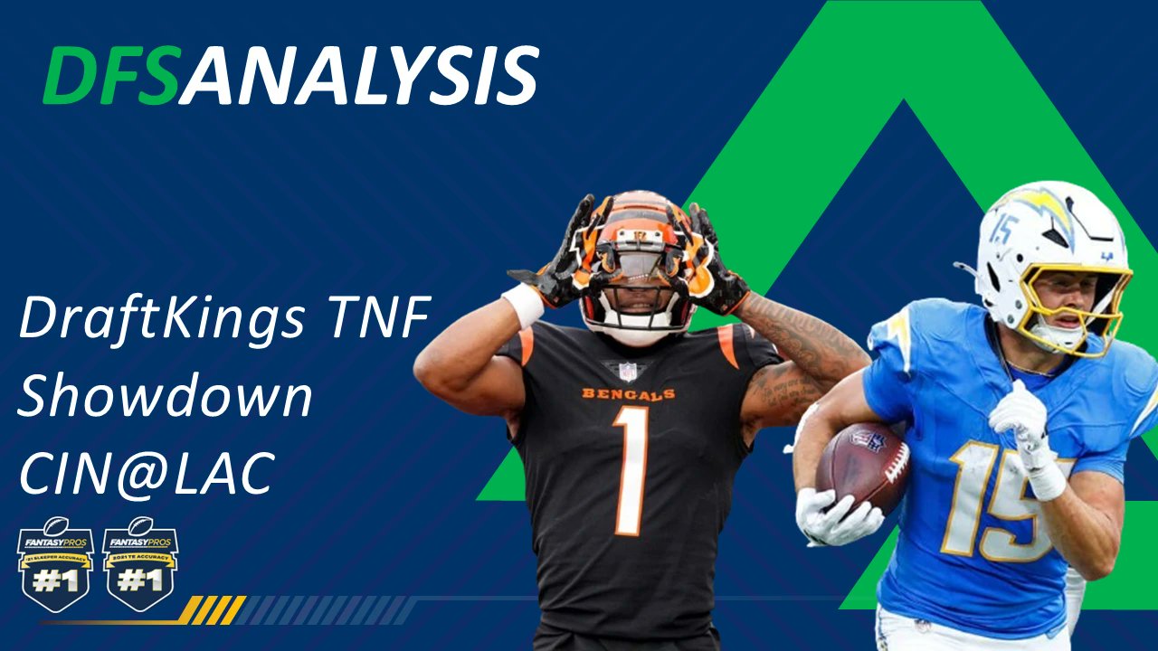 kfantasy_sports's tweet card. Ready to crush the next 2024 season TNF DraftKings showdown slate (of Cincinnati @Los Angeles)? Whether you're looking to lock in a superstar like Ja'Marr Chase as your captain or seeking value in...