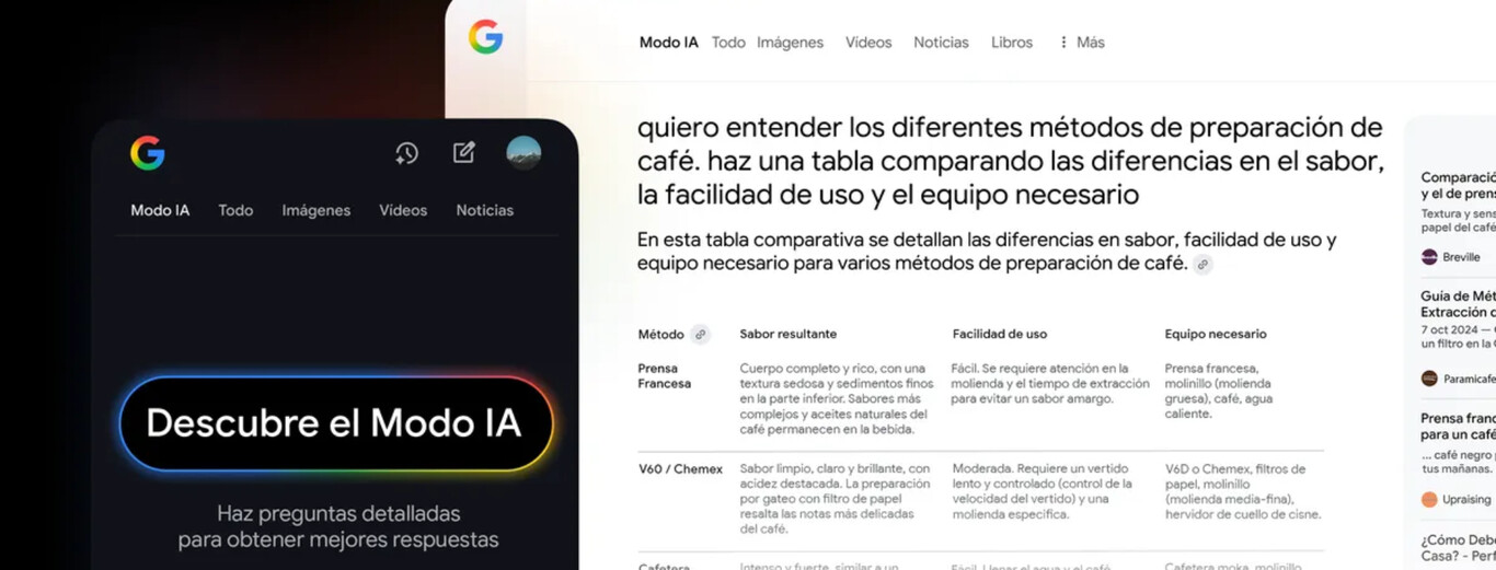 techntelligence's tweet card. Google ha comenzado a desplegar su Modo IA en España, una actualización que transforma la forma tradicional de buscar información en internet. Una vez...