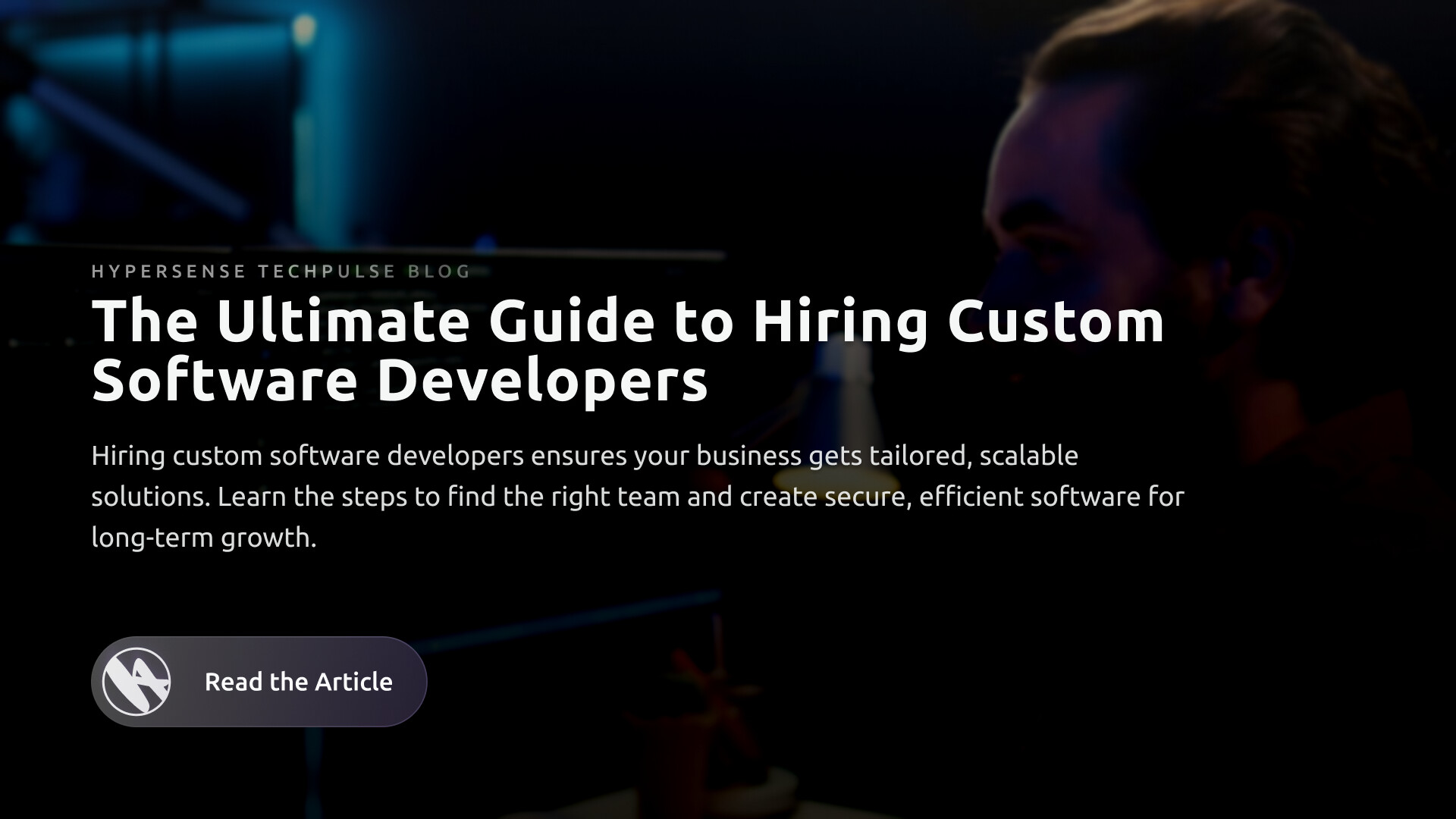 HyperSenseSoft's tweet card. Find expert custom software developers to build tailored, scalable solutions. Learn key hiring steps to boost efficiency, security, and innovation.