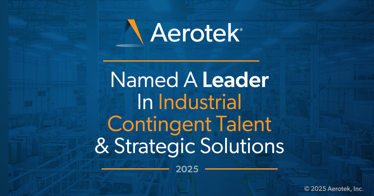Aerotek's tweet card. Aerotek has been named as a Leader in Everest Group’s 2025 U.S. Contingent Talent and Strategic Solutions PEAK Matrix® for the second consecutive year.