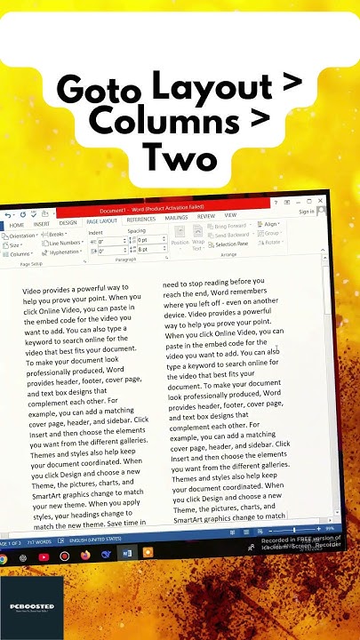 PCBoosted's tweet card. Secret Word Tip: Two Columns in a Snap! #pcboosted #windowstips...