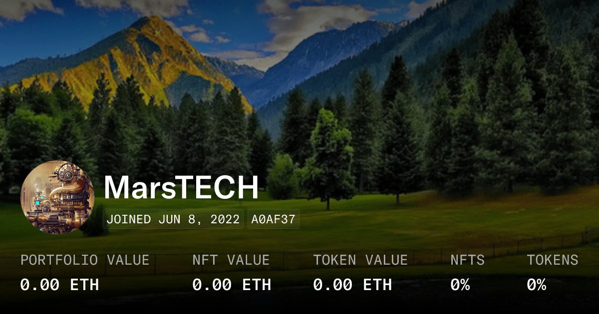 Mars_Tech_'s tweet card. Check out MarsTECH's NFTs and tokens on OpenSea, the largest marketplace for crypto collectibles.