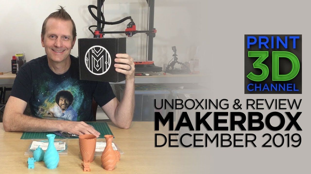 JRansomWright's tweet card. Unboxing: MakerBox December 3D Printing Subscription Box + FULL...