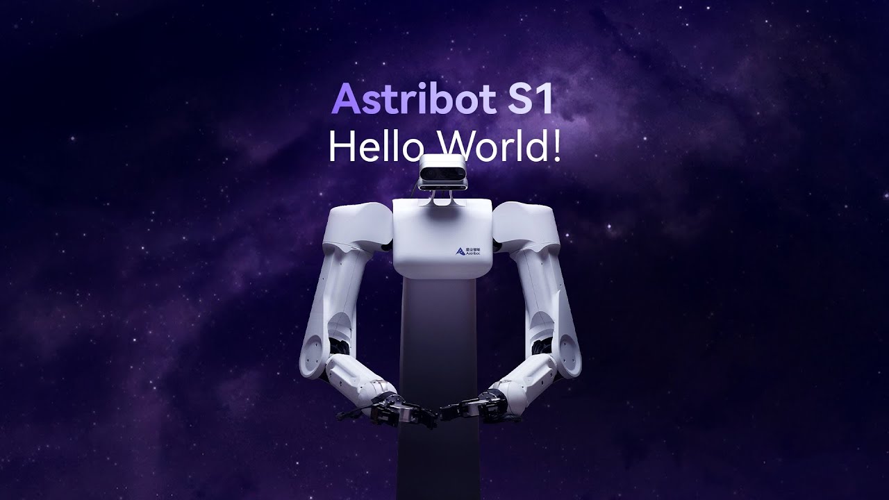 awesomebytes's tweet card. Astribot S1: Hello World!