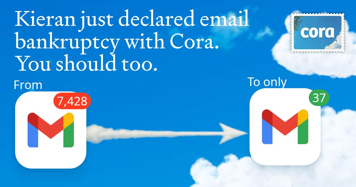 kieranklaassen's tweet card. Archive the chaos and start fresh with a clean inbox. Clear years of email noise automatically.