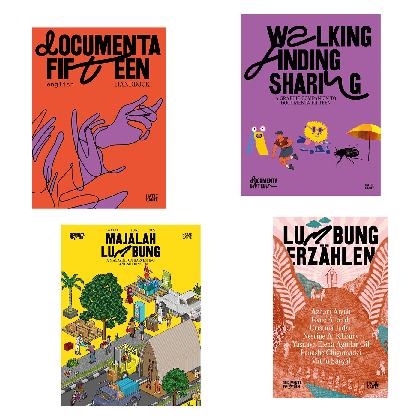 documenta__'s tweet card. Together with Hatje Cantz, documenta fifteen presents four publications: a handbook, a family guide, a magazine, and an Anthology of literary texts.