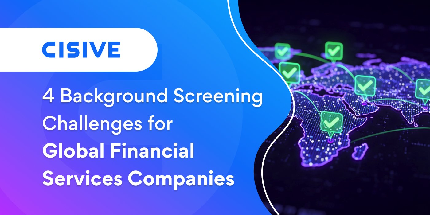 CisiveScreening's tweet card. Hiring in global financial services comes with risks. Discover smarter background screening practices to ensure compliance and security.