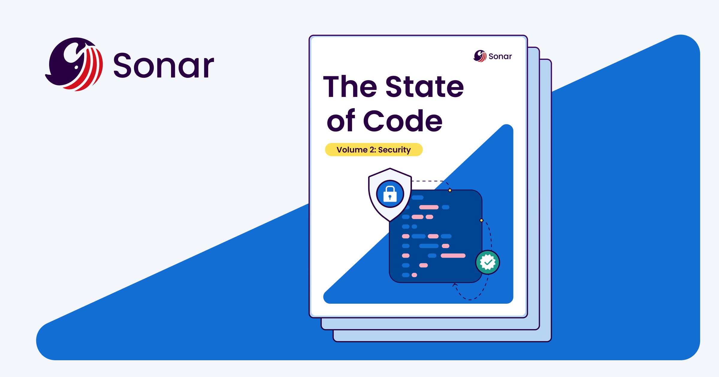 SonarSource's tweet card. The State of Code report analyzes 7.9B lines of code, revealing top security risks like log injection and XSS and how to fix them.