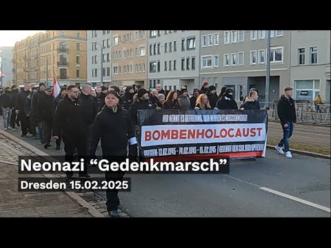 ThomasPWue's tweet card. Neonazi "Gedenkmarsch" am 15.02.2025 in Dresden