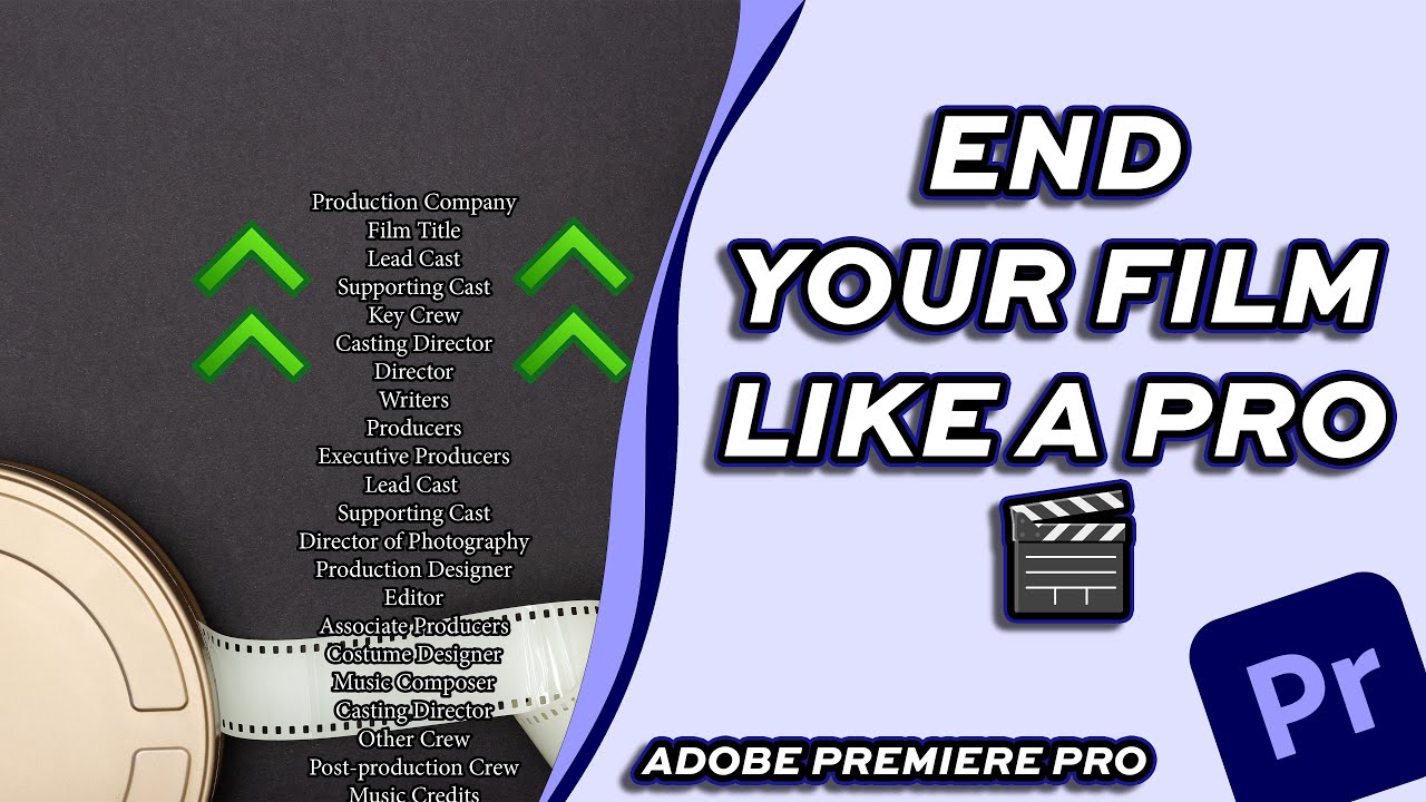 GraphdTutorials's tweet card. How to Create Rolling Film Credits in Adobe Premiere Pro | Step-by-...