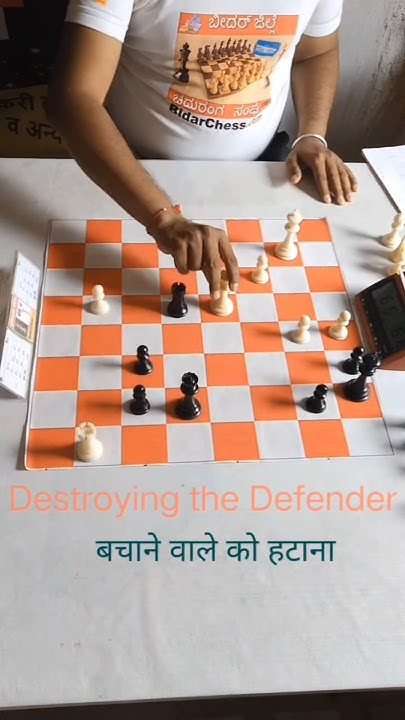 BidarChess's tweet card. बचाने वाले को ख़त्म करना Destroy the Defender #chessTricks #vinaybi...