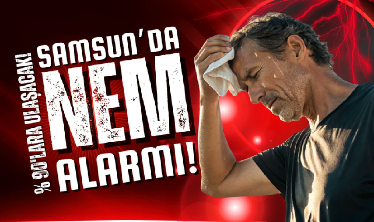 memleketsamsun1's tweet card. Samsun'da nem oranlarının yüzde 90'lara ulaşması beklenirken, özellikle kronik hastalığı olanların dikkat etmesi yönünde bilgilendirmeler yapılıyor!