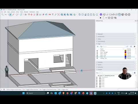 CorbinPatten's tweet card. Window Opening and Model Window Frame as a Component in Sketchup