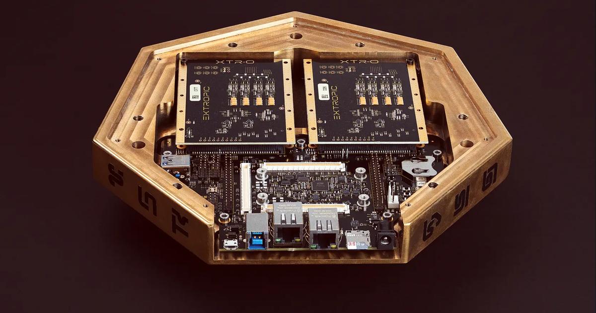 blscarlett's tweet card. Building thermodynamic computing hardware that is radically more energy efficient than GPUs.