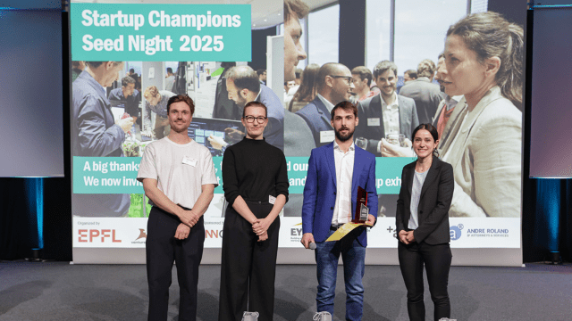 epflalumni's tweet card. On April 10th, 2025, during the 14th edition of the Startup Champions Seed Night, 20 startups took the stage to pitch their innovative ideas aimed at shaping the future of mo...