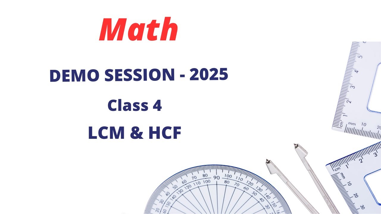 Indianonlinesc1's tweet card. Olympiad Grade 4 Math Demo Session 2025 - LCM & HCF
