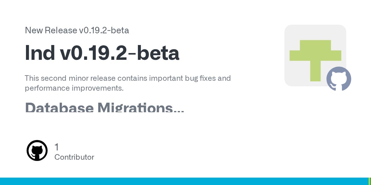 roasbeef's tweet card. This second minor release contains important bug fixes and performance improvements. Database Migrations An optional migration garbage collects the "decayed log database" also known as sp...