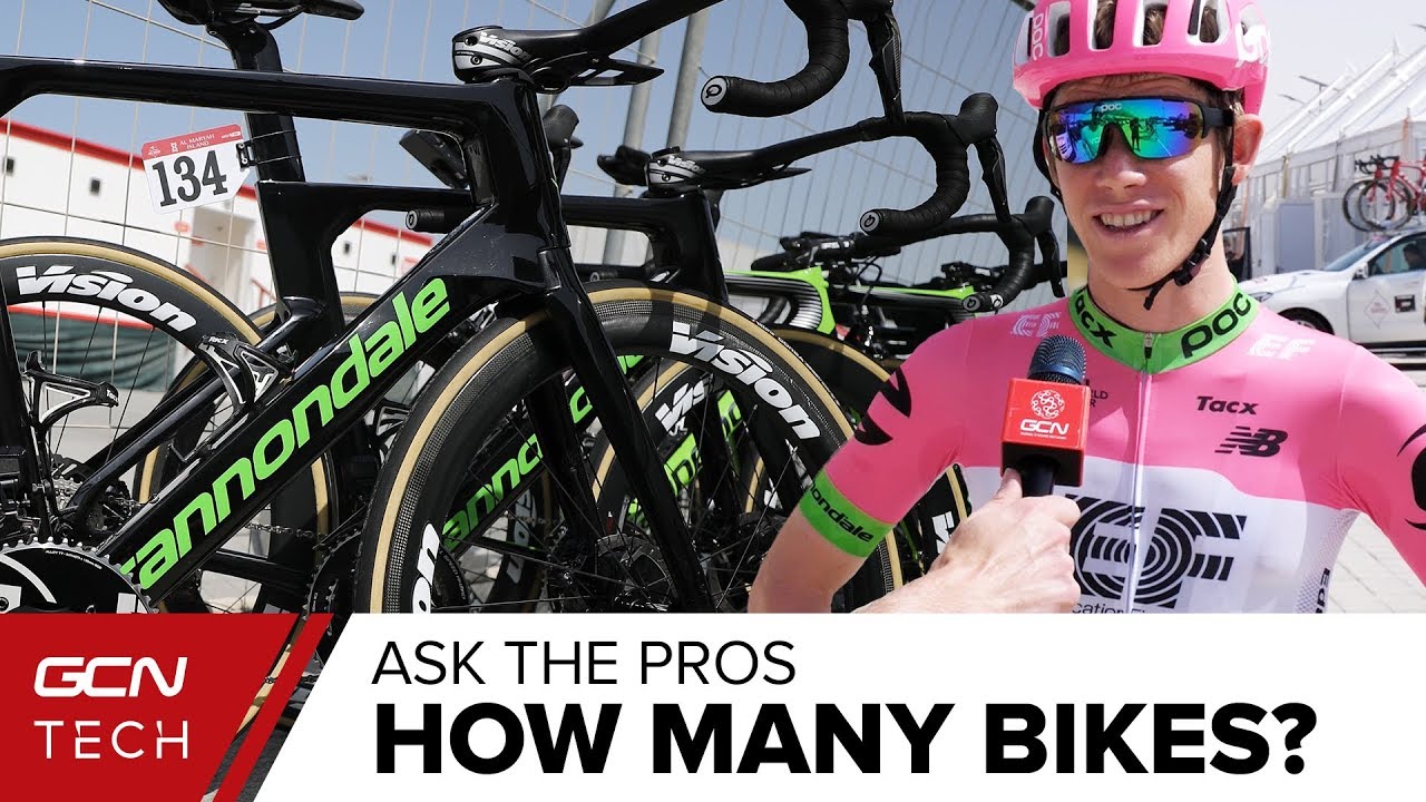 goescom's tweet card. How Many Bikes Do Professional Cyclists Own? | GCN Tech Asks The Pros