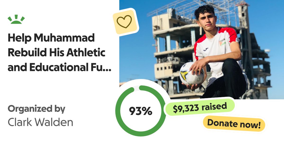 mohamd684083's tweet card. Hi there! I'm Clark from the United States, and I'm launching t… Clark Walden needs your support for Help Muhammad Rebuild His Athletic and Educational Future