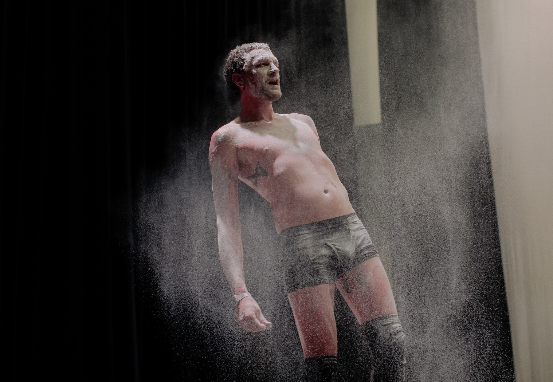 48hills's tweet card. Alley Wilde's latest performance explores European Indigeneity, violence, paganism at Counterpulse.