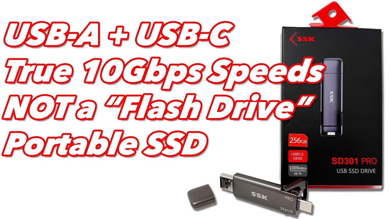 RetroRGB's tweet card. SSK SD301 Pro - 10Gbps USB A + C SSD / Flash Drive