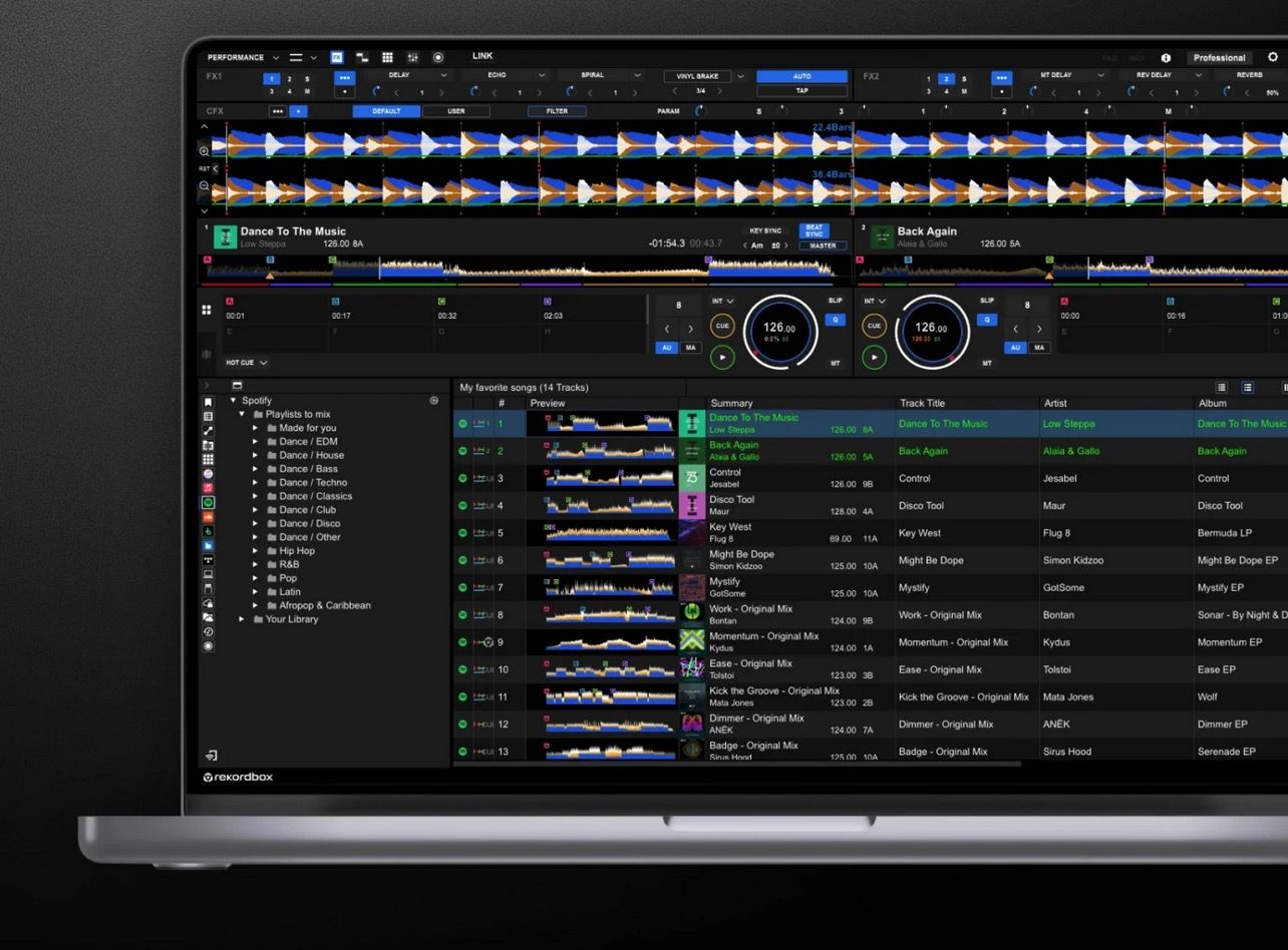 DJTechTools's tweet card. Spotify just made a return to DJ software: as of today, rekordbox users with a Premium subscription can stream tracks