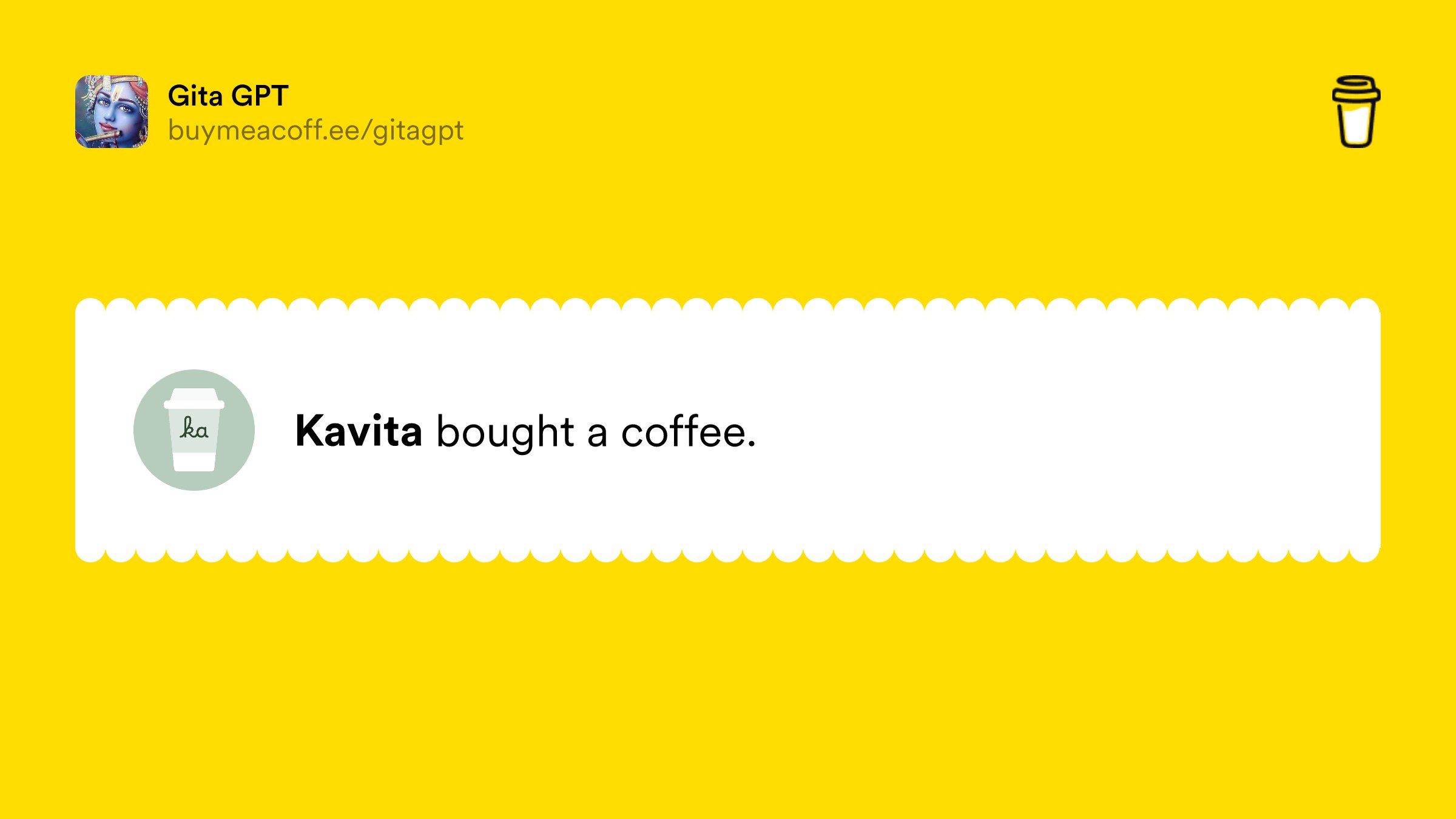 gitagpt's tweet card. Hey 👋 We are the developers for GitaGPT. The money you donate will help keep our servers running.If you have any feedback please send it our way at admin@gitagpt.org.Thank you!