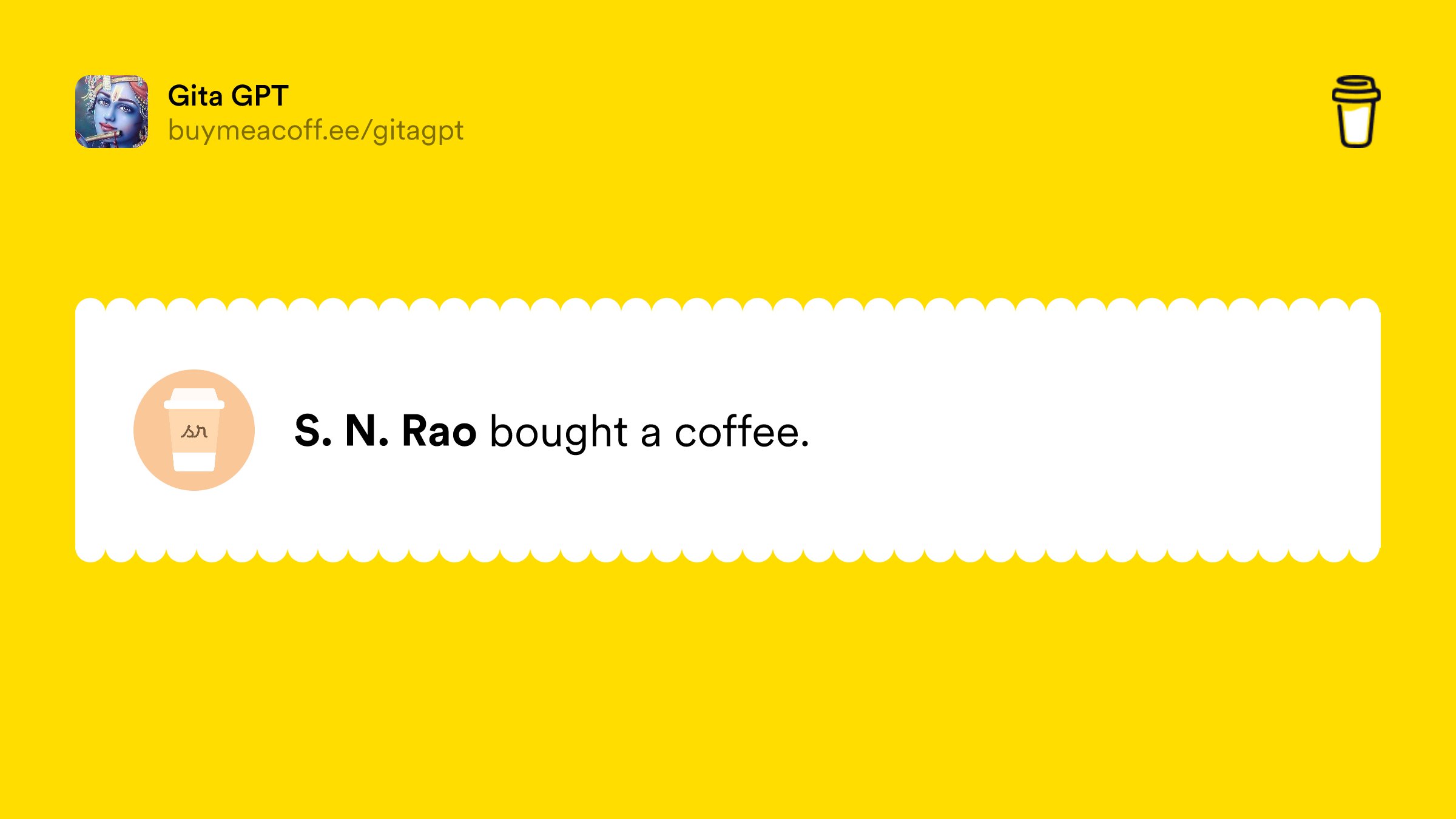 gitagpt's tweet card. Hey 👋 We are the developers for GitaGPT. The money you donate will help keep our servers running.If you have any feedback please send it our way at admin@gitagpt.org.Thank you!