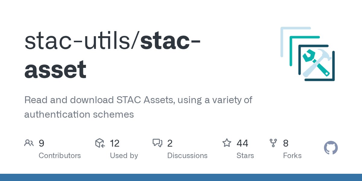 petegadomski's tweet card. Read and download STAC Assets, using a variety of authentication schemes - stac-utils/stac-asset