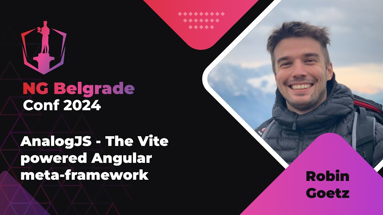 angularbelgrade's tweet card. Robin Goetz - AnalogJS - The Vite powered Angular meta-framework | NG...