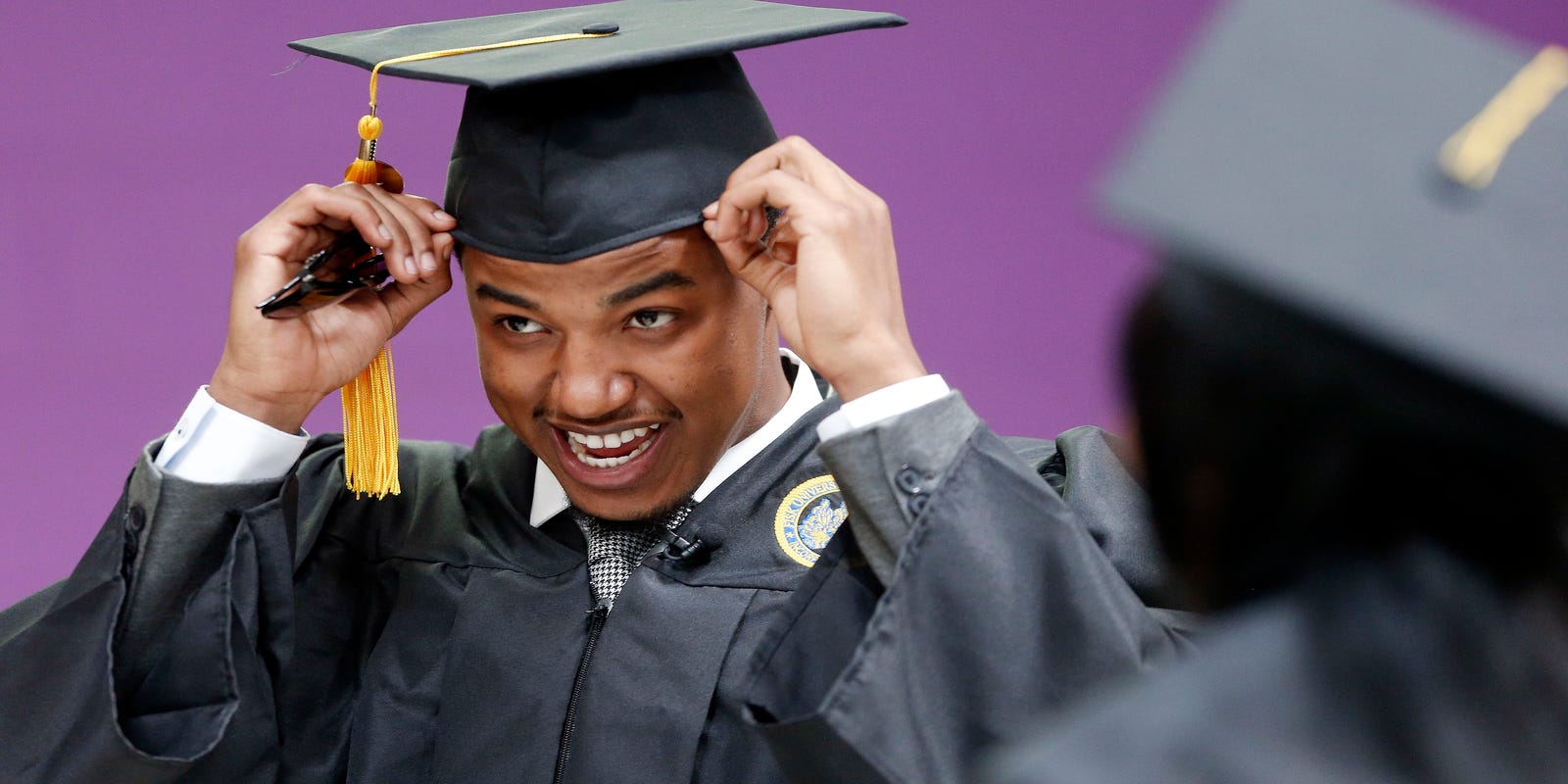 OSUAccess's tweet card. Main reason: Average wages have also dipped for workers with no degrees.