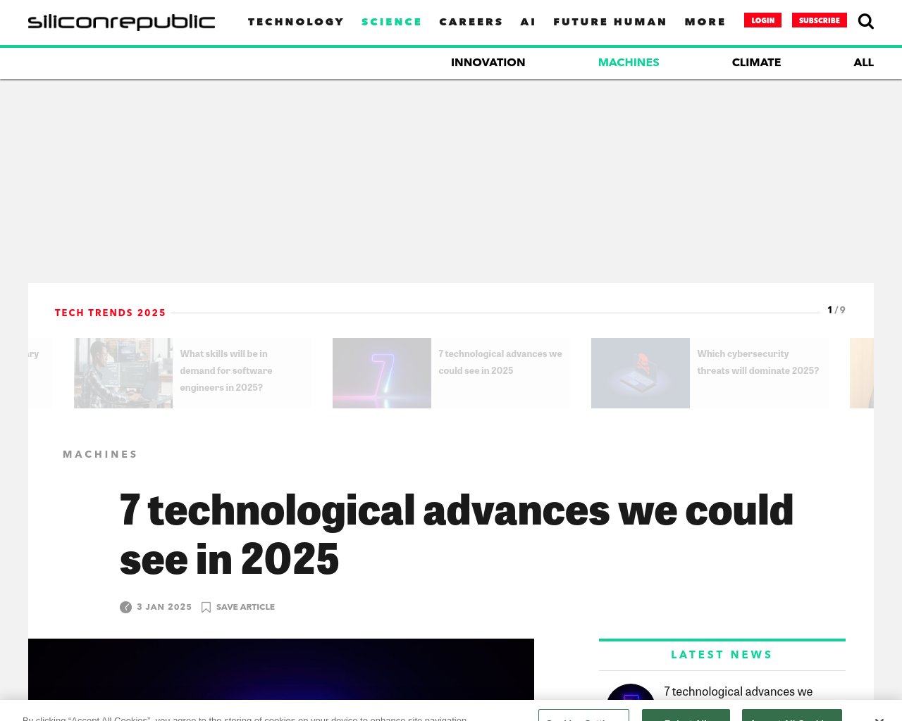 managetech_inc's tweet card. 2025年のテクノロジートレンド AIエージェントの重要な発展が予想される AIエージェント技術とロボティクス