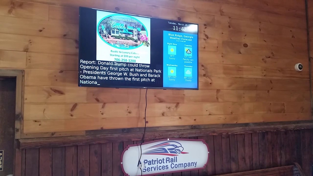 techonegroup's tweet card. Digital Display - Blue Ridge Scenic Railroad - Ticketing Office Promo