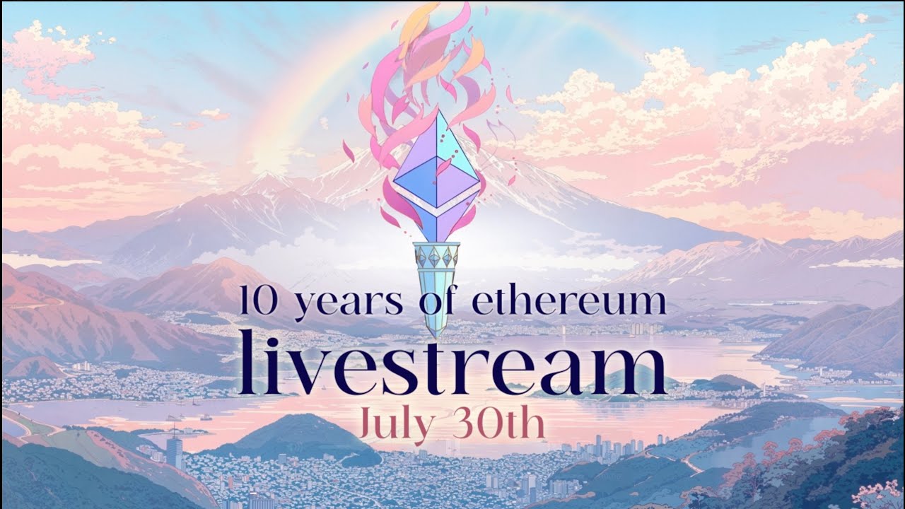 ethereumfndn's tweet card. 10 Years of Ethereum Livestream