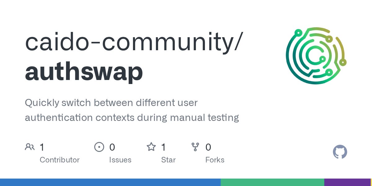 hahwul's tweet card. Quickly switch between different user authentication contexts during manual testing - caido-community/authswap