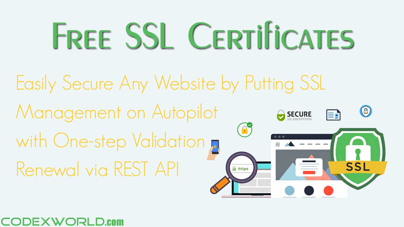 codexworldweb's tweet card. Free SSL Certificates - Get a single domain, multiple domains, and wildcard SSL certificate for free with ZeroSSL. Create, install, and manage SSL certificates via REST API.