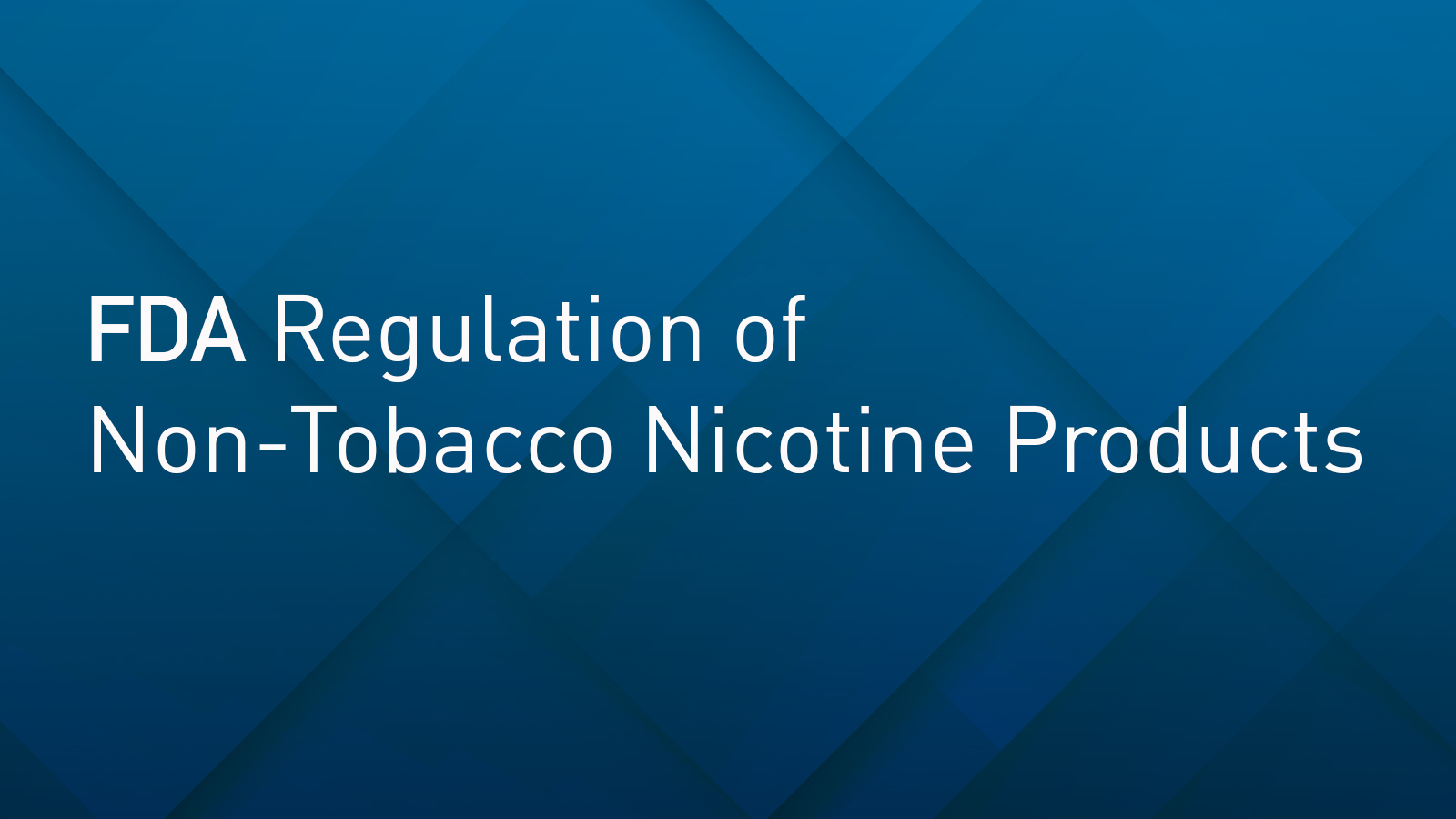 FDATobacco's tweet card. Non-tobacco or “synthetic” nicotine (NTN) is made in a lab and has a similar molecular makeup as naturally-occurring nicotine. FDA regulates NTN products.