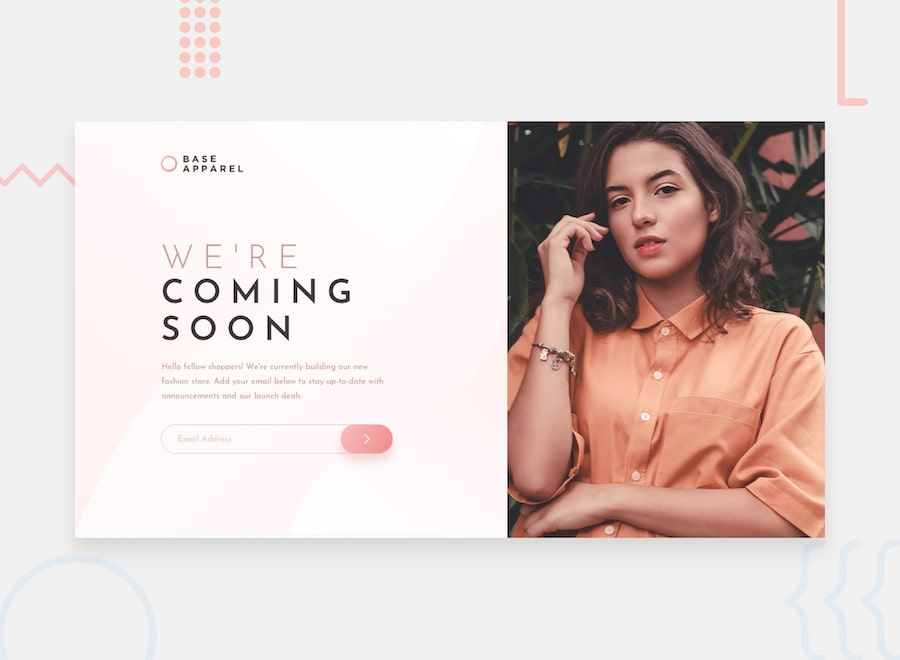 CodeLikeChris's tweet card. cleunggit's front-end solution for the Base Apparel coming soon page coding challenge on Frontend Mentor