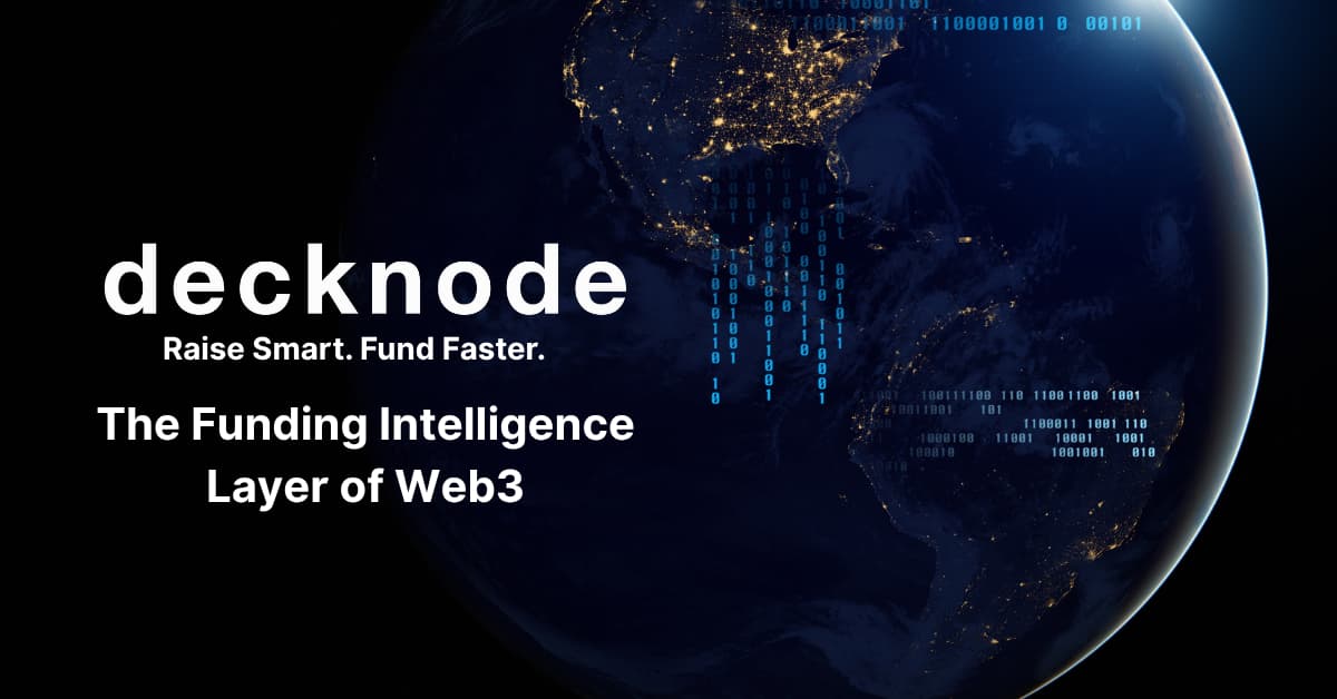 decknode's tweet card. Most Web3 founders fail to raise. DeckNode uses AI to match high-signal crypto startups with investors aligned by thesis, timing, and traction.
