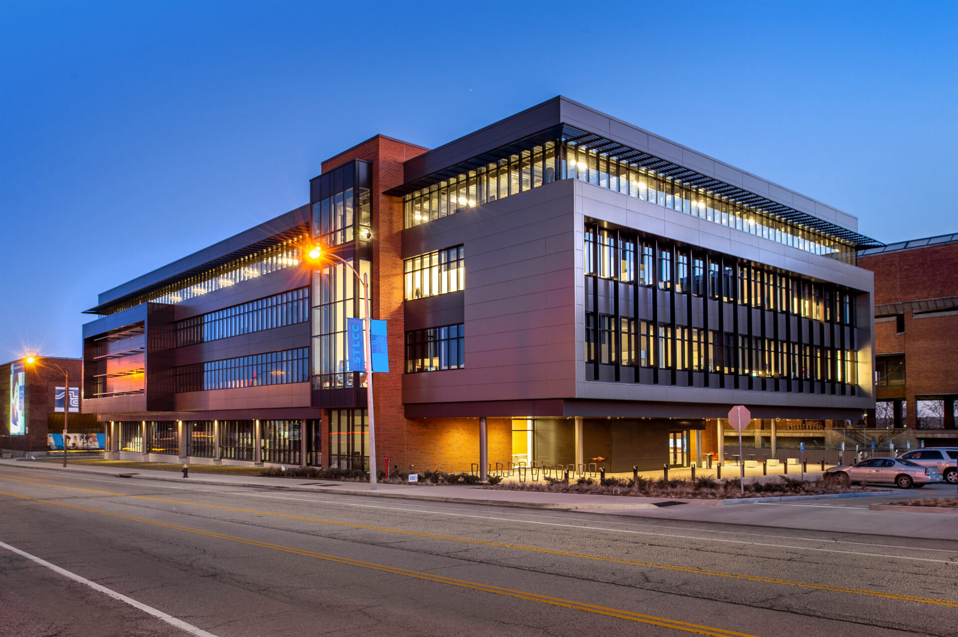 MArchitecture's tweet card. Explore KAI Enterprises' creative design approach and how this firm uses metal to support community and education structures.