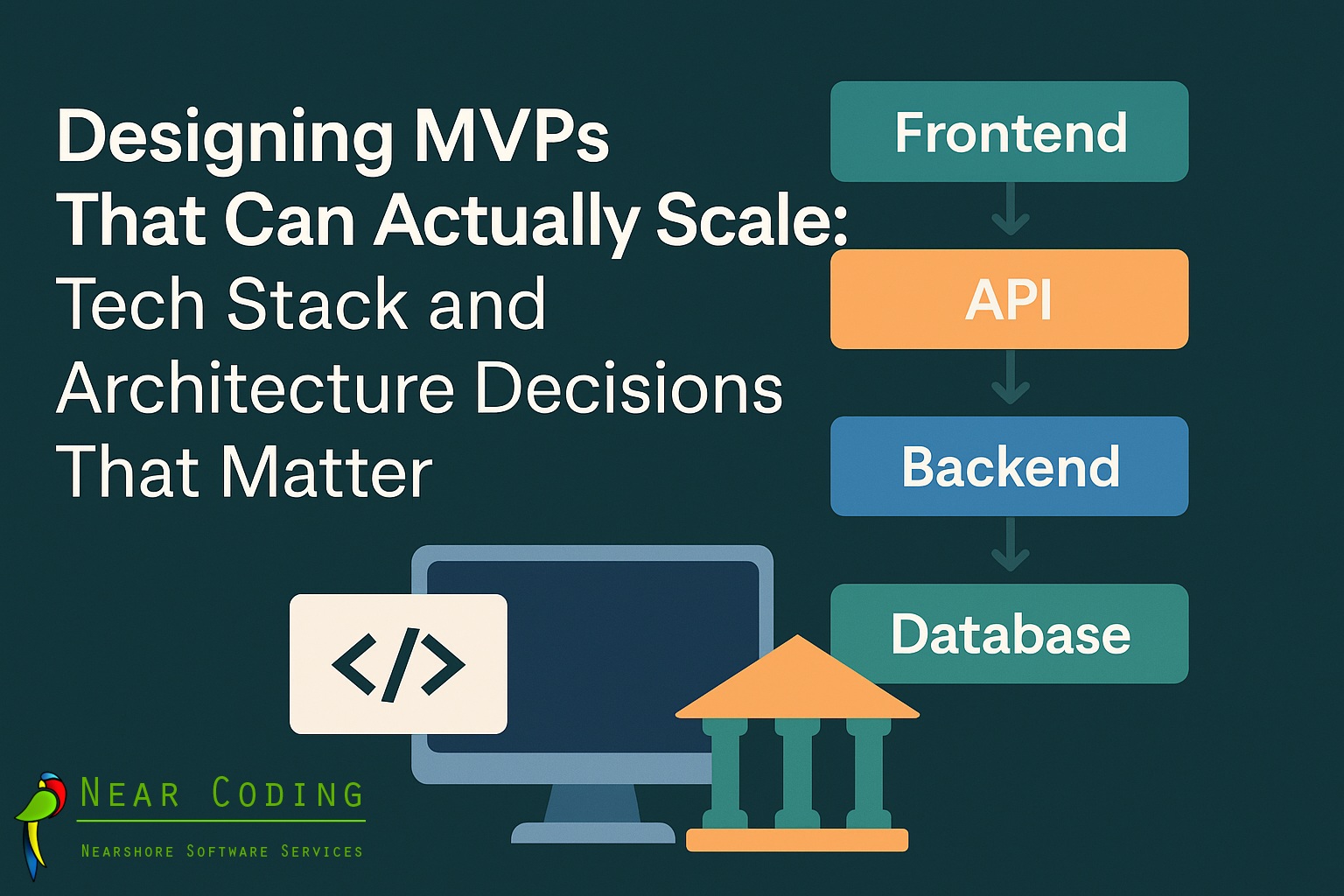 NearCoding's tweet card. Build MVPs that scale, not break. Learn MVP architecture best practices, scalable tech stacks, and real-world strategies for sustainable growth.
