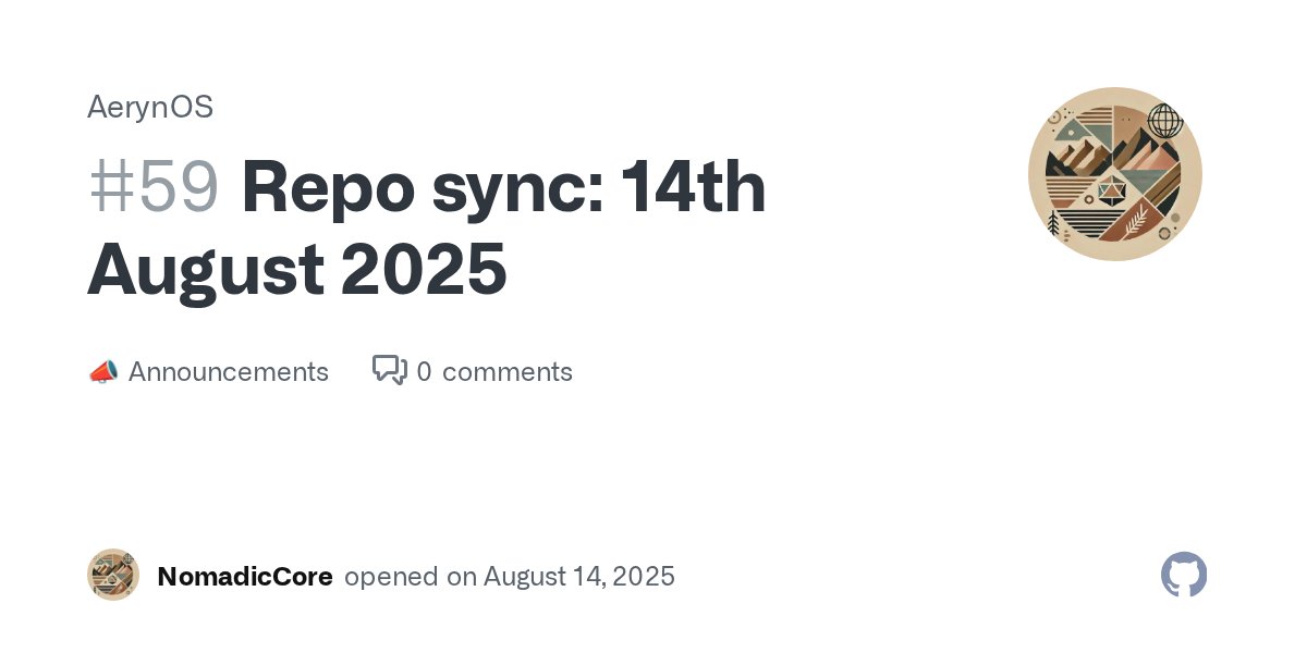 AerynOS_Linux's tweet card. Another week, another update. Changes since last sync: GNOME 48.4 KDE Gear 25.08.0 KDE Frameworks 6.17.0 systemd 257.7 glibc 2.42 binutils 2.45 gcc 15.2.0 Rust 1.89.0 libdisplay-info 0.3.0 dbus was...