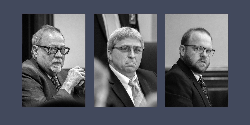 NBCNews's tweet card. The men were charged with malice murder, felony murder, aggravated assault, false imprisonment and criminal attempt to commit a felony.